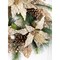 18” Christmas Poinsettia & Pine Wreath Festive Holiday Door & Wall Decor
